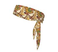 Kingdom Of Bhutan Map03 Print Ninja Headbands,Adjustable Head Tie For Men, Sports Sweatband For Yoga Running Basketball