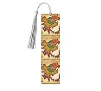 Kingdom of Bhutan Map03 Print Reading Page Markers Wooden Bookmarks, 5pcs Wood Bookmarks with Tassels, Gifts for Men Women