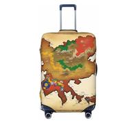 Kingdom of Bhutan map03 Print Travel Luggage Cover Suitcase Cover Protector Suitcase Washable Baggage Covers Anti-Scratch