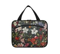 Kingdom of Flowers Hanging Medicine Bag for Traveling with Hook, Designer Compact Waterproof Cosmetic Bag for Women Cruises envase para Perfume de L