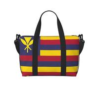 Kingdom of Hawaii Flag Print Weekend Holdall 41cm Water Resistant Duffle Cabin Luggage Under Seat Travel Tote for Women