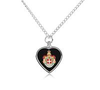 Kingdom of Italy Coat of Arms Novelty Pet Urn Necklace Ash Holder Cremation Keepsake Memorial Jewelry