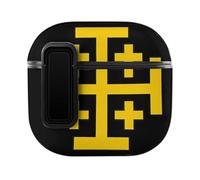 Kingdom of Jerusalem Flag Cute Case Compatible with AirPods 4 Protective Cover with Automatic Lock