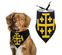 Kingdom of Jerusalem Flag Funny Dog Bandanas Puppy Triangle Scarf Washable Bib for Small Medium Large Pet