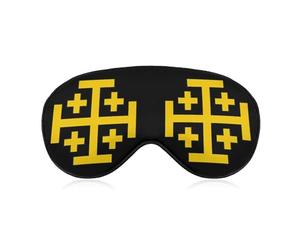 Kingdom of Jerusalem Flag Funny Eye Mask for Sleep with Adjustable Strap Blocks Light Eye Shade Cover