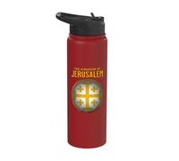 Kingdom of Jerusalem Heraldry Jerusalem Cross Stainless Steel Insulated Water Bottle