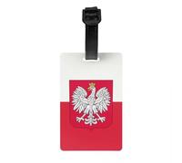 Kingdom of Poland Flag Luggage Tag Privacy Protection Polska Coat of Arms Baggage Tags Travel Bag Labels Suitcase