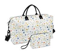 Kingdom of Shattered Flowers Personal Item Travel Bag Carry On Shoulder Weekend Tote Sports Duffel Bags with Toiletry Bag for Gym Large Capacity