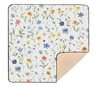 Kingdom of Shattered Flowers Soft Thick Baby Activity Play Mat for Indoor Outdoor Waterproof Baby Play Tummy Time Mat for Baby Kids Toddlers Infants, 50'' x 50''
