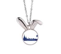 Kingdom of Thailand Culture Rabbit Necklace Pendant Bunny Animal Jewelry Gift