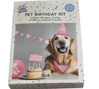 Kingdom Pet Birthday Kit, Includes Cake Topper, Bunting, 3 Balloons, Party Hat & Bandana