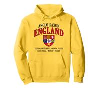 Kingdoms of Anglo-Saxon England Shield Black Lettering Pullover Hoodie