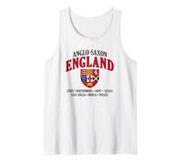 Kingdoms of Anglo-Saxon England Shield Black Lettering Tank Top
