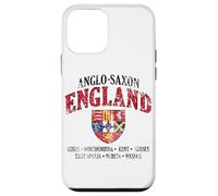 Kingdoms of Anglo-Saxon England Shield White Lettering Aged Case for iPhone 12 mini