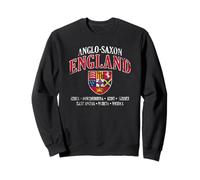Kingdoms of Anglo-Saxon England Shield White Lettering Aged Sweatshirt