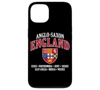 Kingdoms of Anglo-Saxon England Shield White Lettering Case for iPhone 13