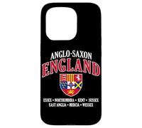 Kingdoms of Anglo-Saxon England Shield White Lettering Case for iPhone 15 Pro