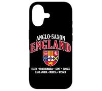 Kingdoms of Anglo-Saxon England Shield White Lettering Case for iPhone 17