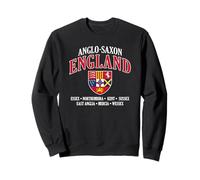Kingdoms of Anglo-Saxon England Shield White Lettering Sweatshirt