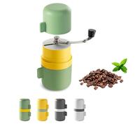 Kingdong Manual Coffee Grinder, Portable Coffee Bean Grinder with Conical Ceramic Burr, Foldable Rocker, Adjustable Coarseness, Burr Hand Coffee Grinder for Outdoor Traveling Camping (Light Green)