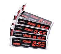 KINGDUO 5Pcs 3.8V 550mAh 80C/160C 1S HV 4.35V PH2.0 Plug Lipo Battery for GEPRC TinyGO 4K FPV Indoor Whoop Emax Tinyhawk Kingkong/LDARC TINY