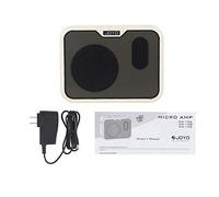 KINGDUO MA-10B Guitar Amplifier Creamy-white Mini Audio Amp Amplifier Guitar Speaker with Cable for Acoustic Electric Guitars