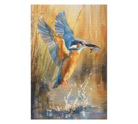 Kingfisher 1000 Piece Count Premium Jigsaw Puzzle Pet Bird Teen Fans 14-18 Yrs Concentration Training Leisure Adventure Valentines Gift Premium Cardboard 1000 PCS