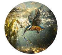 Kingfisher 1000 Piece Jigsaw Puzzle for Women, Men Ocean World Colourful Jigsaws Challenge Games Fun Present & Activity 1000pcs (67.5x67.5cm)