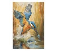 Kingfisher 1000-piece Jigsaw Puzzle Set Pet Bird Family Puzzle Lovers Brain Training Indoor Game Family Game Night Summer Gift Durable Board 1000 PCS