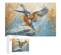 Kingfisher 1000 Piece Jigsaw Puzzles All Ages Pet Bird Jigsaws Evening Wind-Down Activity Challenging Home Decor Stress Relief 1000 PCS