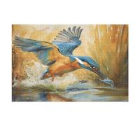 Kingfisher 1000 Piece Pack DIY Jigsaw Puzzle Pet Bird Collectors Cognitive Development Educational Decorative Puzzle Gifts for Adults High-grade Cardboard 1000 PCS