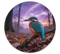 Kingfisher 1000 Piece Round Puzzle Logic-Driven Game Young Thinkers Educational Purpose Bird Home Learning Station Puzzle Shelf 1000pcs (67.5x67.5cm)