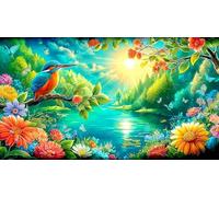 kingfisher 1000 Pieces Jigsaw Puzzles for Adults Challenging Game Jigsaw Puzzle Home Decors for Men Women Elders Seniors 38x26cm/1000pcs