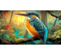 kingfisher 1000 Pieces Jigsaw Puzzles for Adults Educational Games Jigsaw Puzzle Home Decoration for Adults and Kids Age 12 Years Up 38x52cm/1000pcs
