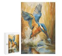 Kingfisher 1000Pc Jigsaw Puzzles Suitable All Ages Pet Bird Jigsaws Thoughtful Graduation Gift Family Activity Colourful Design Home Decor 1000 PCS