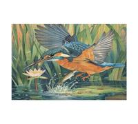 Kingfisher (2) 1000 Piece Jigsaw Puzzle for Adults Reeds Lunch Break Activity Quick Escape No Duplicate Pieces for Busy Professionals 1000 PCS