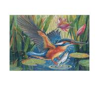 Kingfisher (2) 300 Piece Jigsaw Puzzle for Adults Pet Bird Jigsaw Family Camping Activity Vibrant Whimsical Design Great Gift for Outdoor Lovers 300 PCS