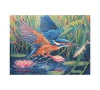 Kingfisher (2) 500 Piece Jigsaw Puzzle for Adults Reeds Lunch Break Activity Quick Escape No Duplicate Pieces for Busy Professionals 500 PCS