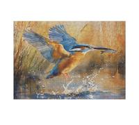 Kingfisher 300 Piece Jigsaw Puzzle for Adults Pet Bird Jigsaw Weekend Chill Out Activity Challenging Colourful Puzzle for Friends 300 PCS
