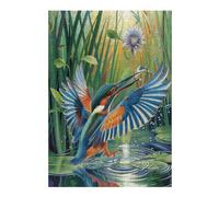 Kingfisher 300 Piece Jigsaw Puzzle for Adults Teens Pet Bird Mental Workout Stress Reduction Vibrant Artwork Idea 300 PCS