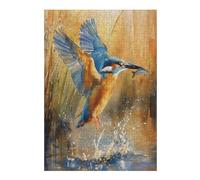 Kingfisher 300 Piece Jigsaw Puzzle for All Ages Pet Bird Valentines Day Gift Couple Activity Smooth Edges Home Decor Bonding Experience 300 PCS