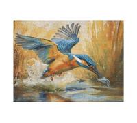 Kingfisher 500 Pcs Jigsaw Puzzle Bundle Pet Bird Family Puzzle Lovers Fun Family Game Mindful Activity Spring Durable Cardboard 500 PCS