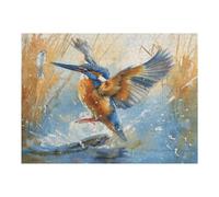 Kingfisher 500 Piece Jigsaw Puzzle for Adults Teens Pet Bird Game Room Decor Fun Challenge Whimsical Design for Game Lovers 500 PCS
