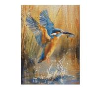 Kingfisher 500 Pieces Premium Jigsaw Puzzle Pet Bird Adult Jigsaws Educational Challenge Mental Exercise Wall Art Winter Cardboard 500 PCS