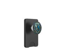Kingfisher Art Nouveau Floral Bird PopSockets PopWallet for MagSafe