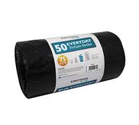 Kingfisher BB50HD 75 Litre Everyday Dustbin Bin Bag Liners/Refuse Sacks Black (50 Bags)