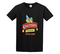 Kingfisher Beer Worn Image Clothing Graphic Tee Printed Top Shirt for Mens T-Shirt Black XL