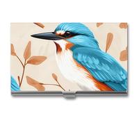 Kingfisher Bird Business Card Holder for Men Women