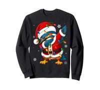 Kingfisher Bird Christmas Lights Fun Dab Dance Santa Xmas Sweatshirt