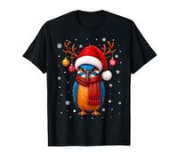 Kingfisher Bird Christmas Santa Hat Scarf Festive Decor Xmas Value Graphic T-Shirt
